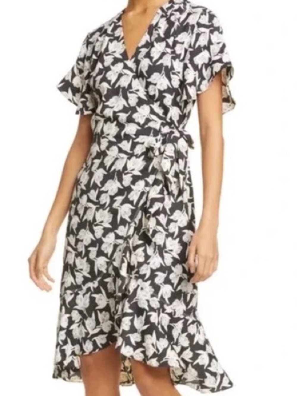 Joie floral print wrap dress